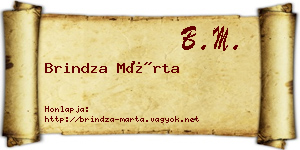 Brindza Márta névjegykártya